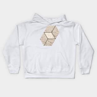 Earth hexagon abstract - Earth sign - The Five Elements Abstract  Symbol Kids Hoodie